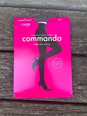 Commando Ultimate Opaque Tights Size L | Luxury Legwear | Graphite